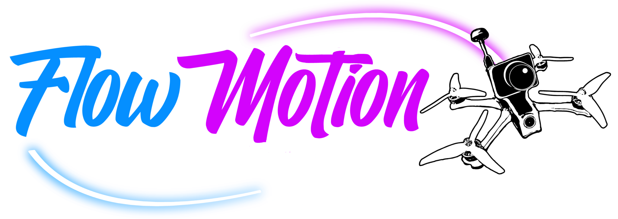 Flow Motion Aerials Logo Upscale Transparent Slim Boarder